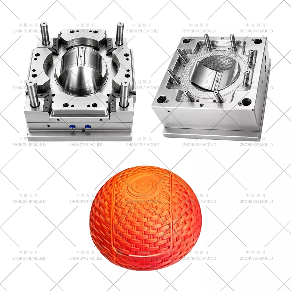 5L Round Rattan Dust Bin Lid Mould