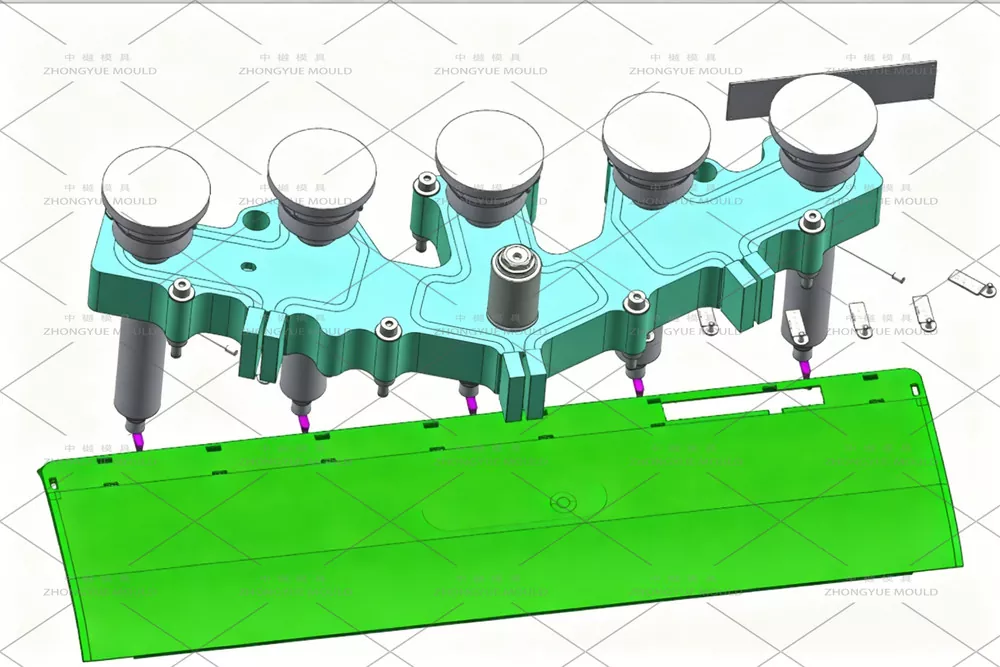 air conditional cover mould hot runner