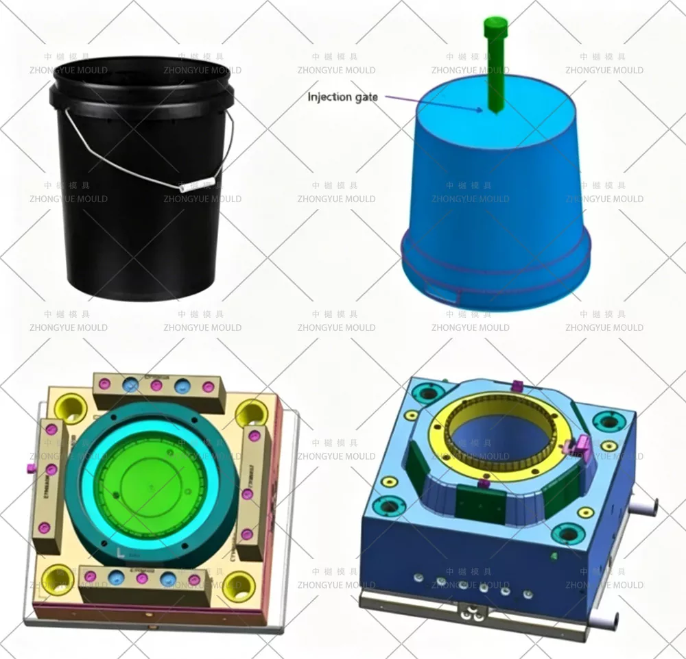 Plastic 5L Paint Bucket Lid Mould