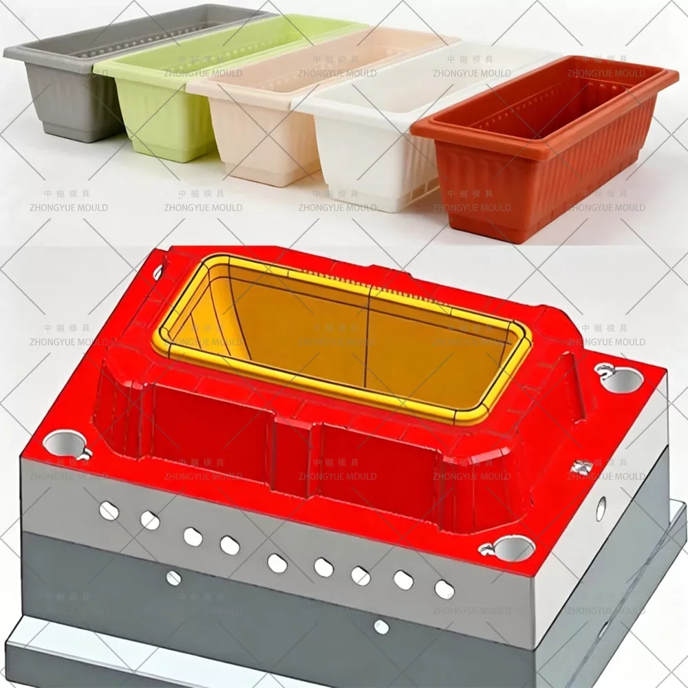 Plastic Rectangular Flower Pot Mould