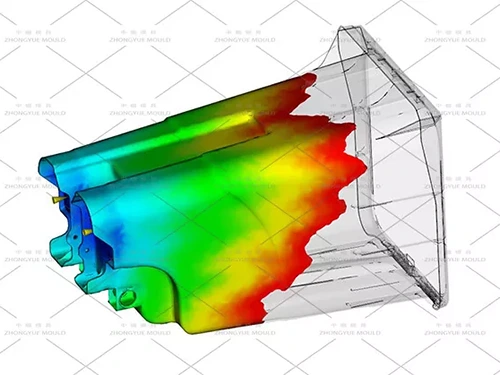 plastic outdoor dust bin mould flow analyzing