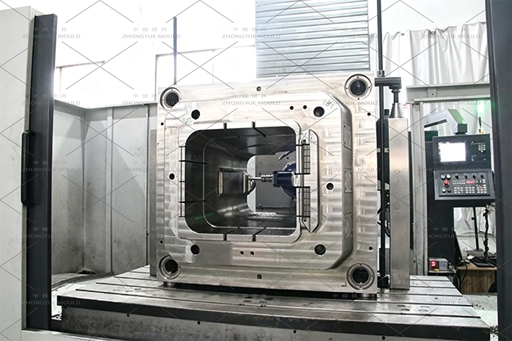 plastic outdoor dust bin mould processing