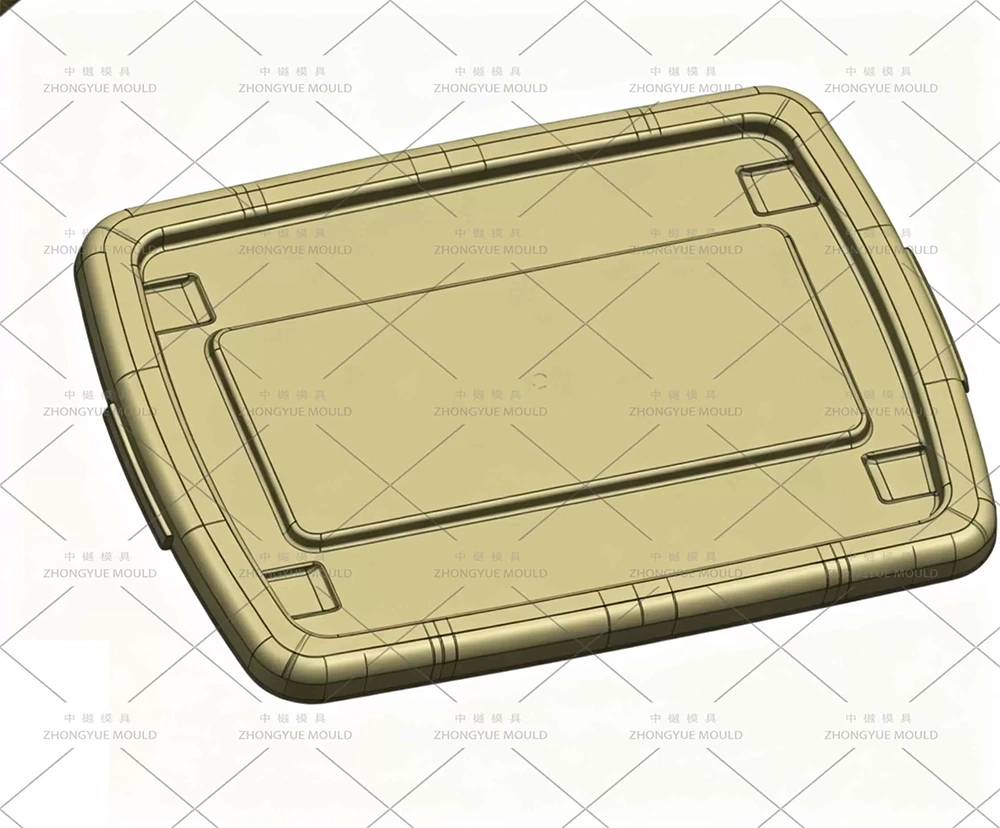 40L Storage Box Lid 3D