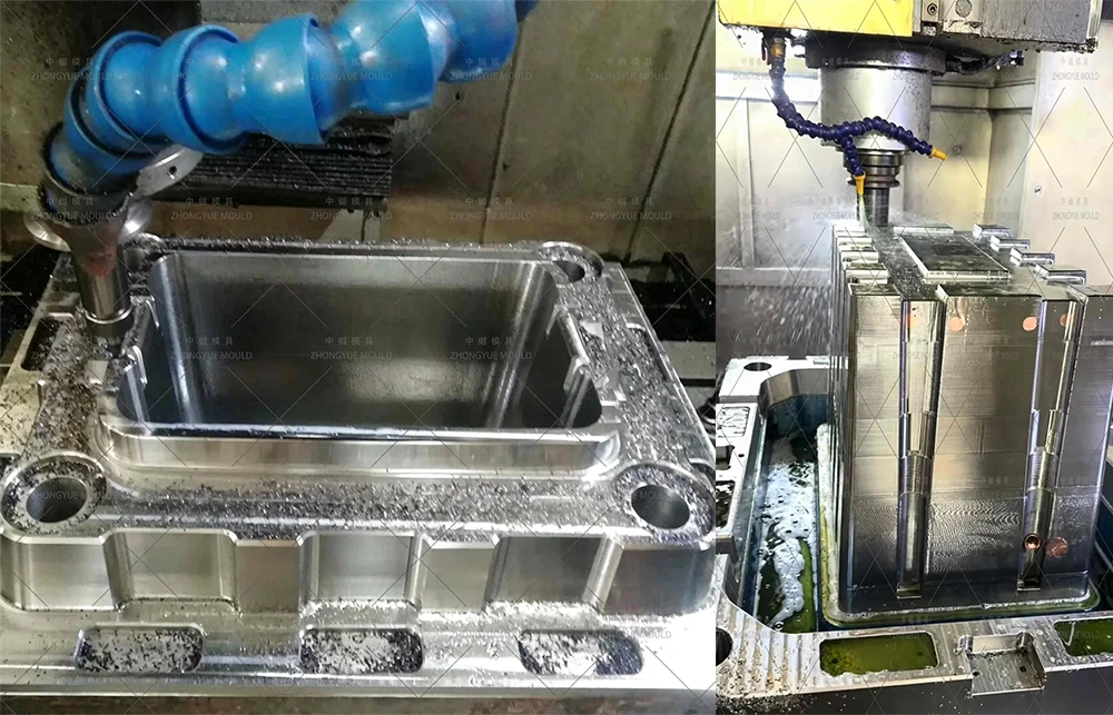 Nesting Stackable Storage With Attached Lid Box Mould Cavity High Precision CNC Machining