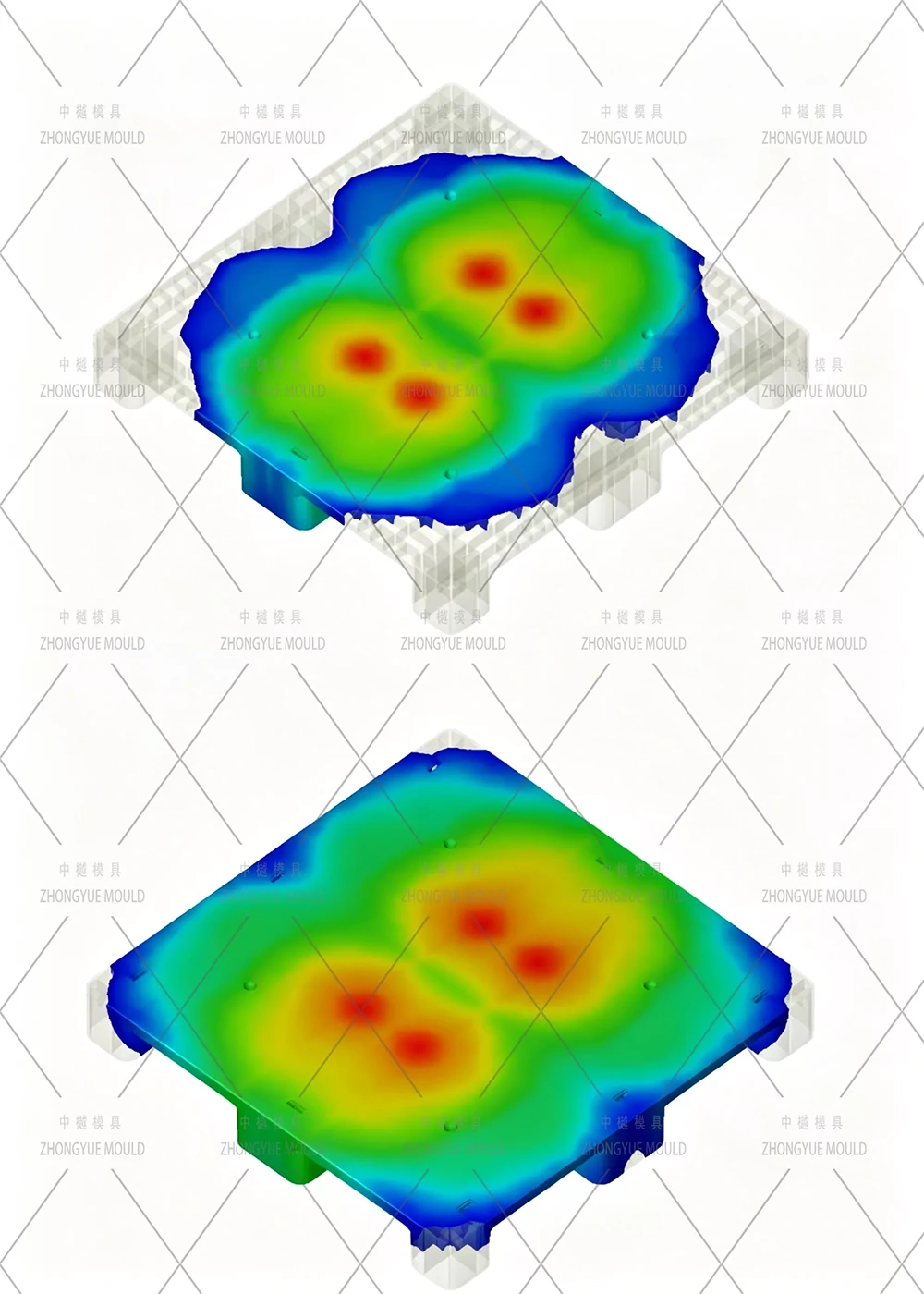 Plastic Nestable Pallet Mould Flow Analyzing