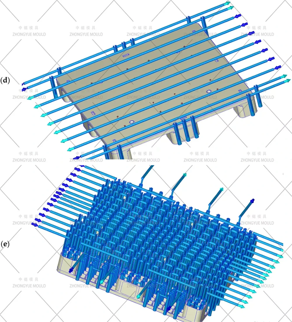 Plastic Single Face Pallet Mould Cooling