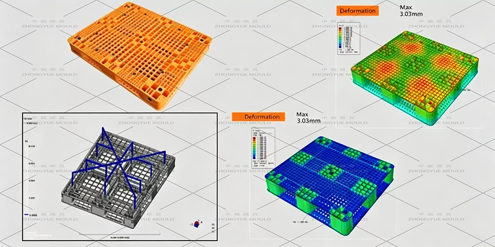 Plastic Single Face Pallet Mould Flow Analyzing