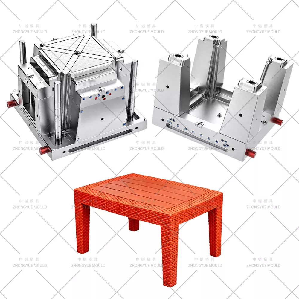 Plastic Low Rattan Table Mould