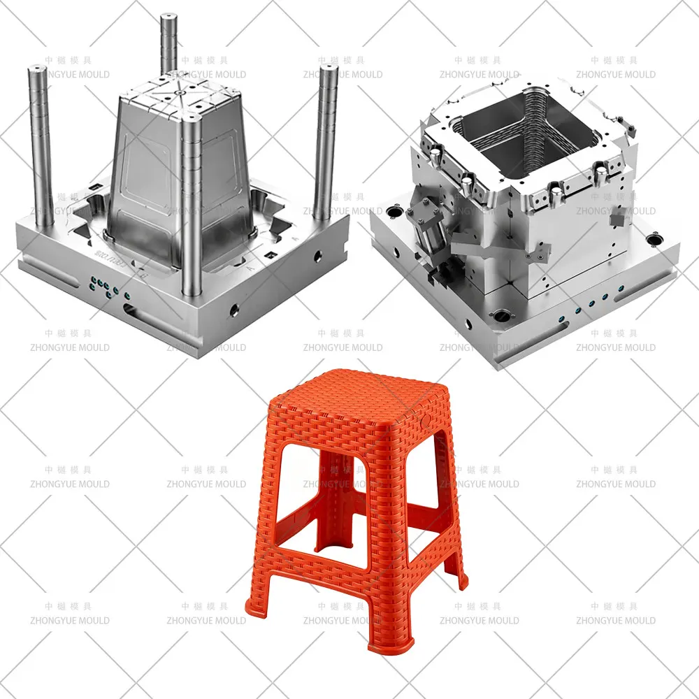 Plastic Rattan Stool Mould