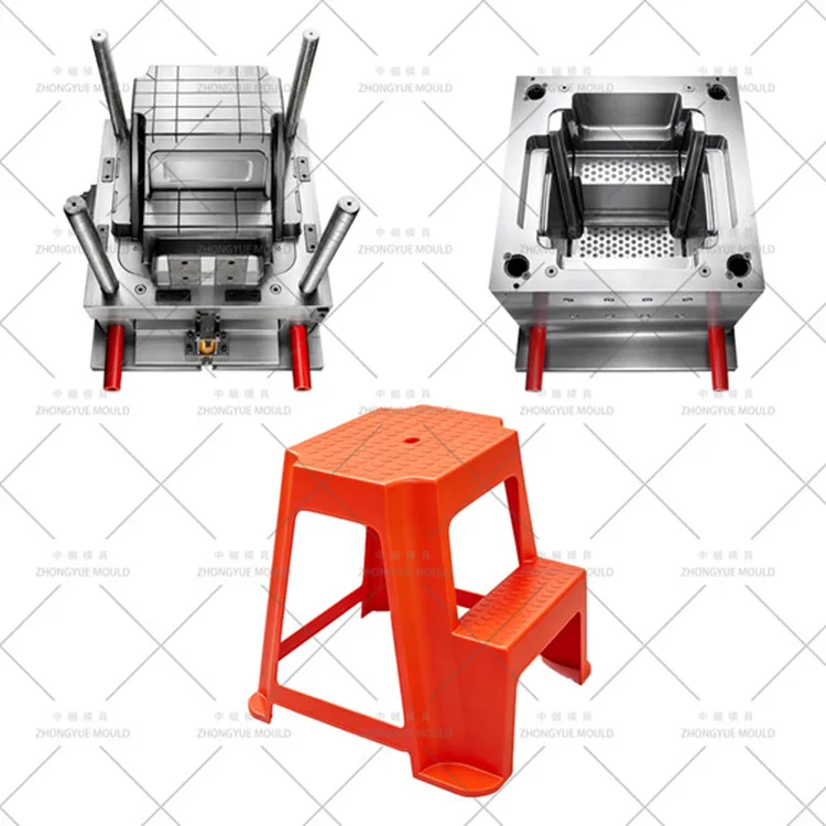 Plastic Double Step Kids Stool Mould