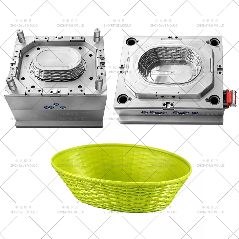 Plastic Oval Rattan Basket Mould