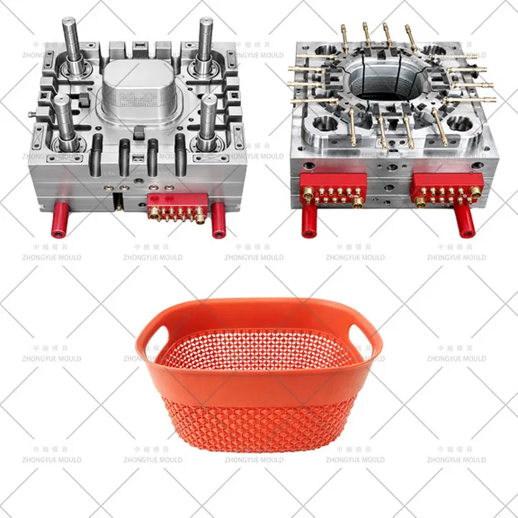 Plastic Patterned Storage Basket Mould
