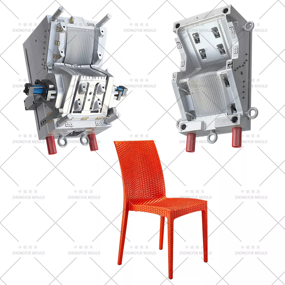Plastic Rattan Armless Chair Mould