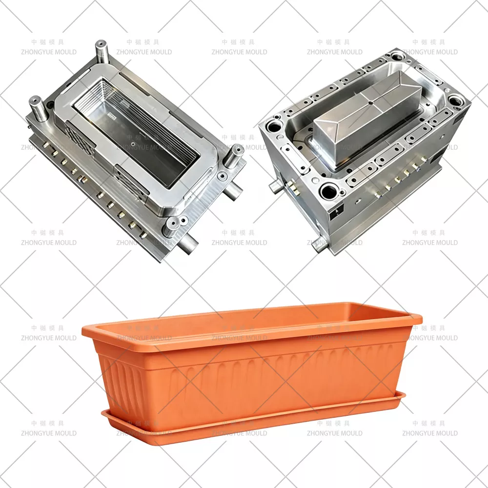 Plastic Rectangular Flower Pot Mould