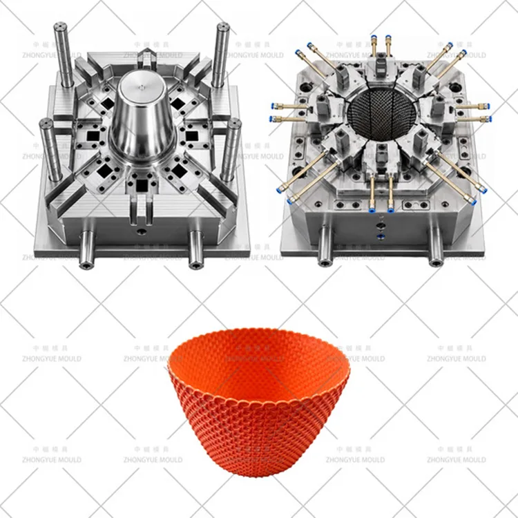 Plastic Round Rattan Flower Pot Mould