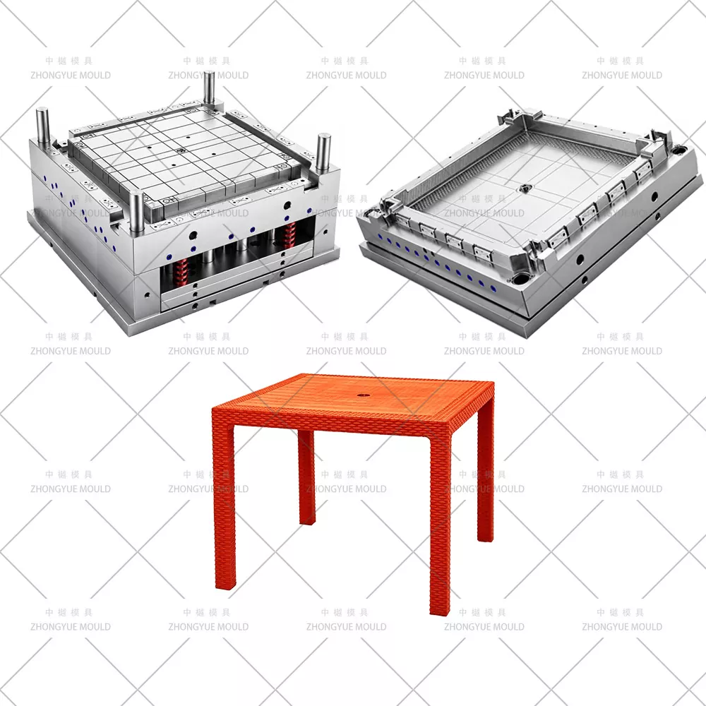 Plastic Split Rattan Table Surface Mould